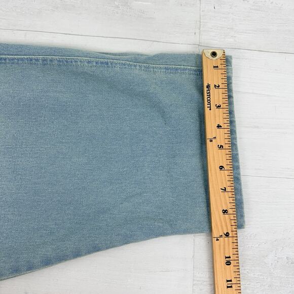 Monthorigin Loose Fit Baggy Distressed Denim Drop Crotch Overalls Size L Slouchy - Picture 13 of 14